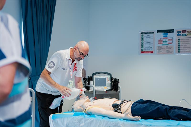 Emergency first aid training in action