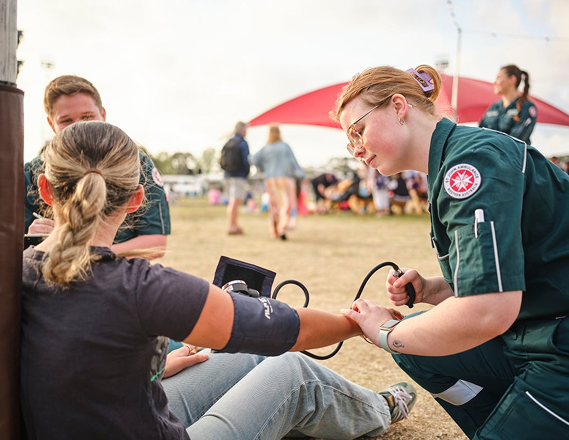 Emergency situation at an event
