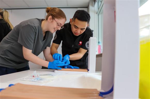 Professional paramedic training instructor