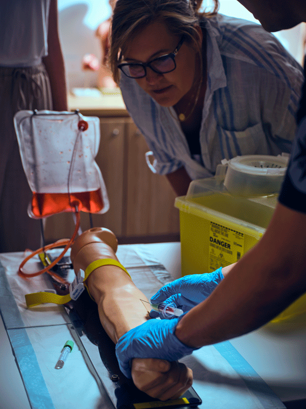 Emergency first aid training in action