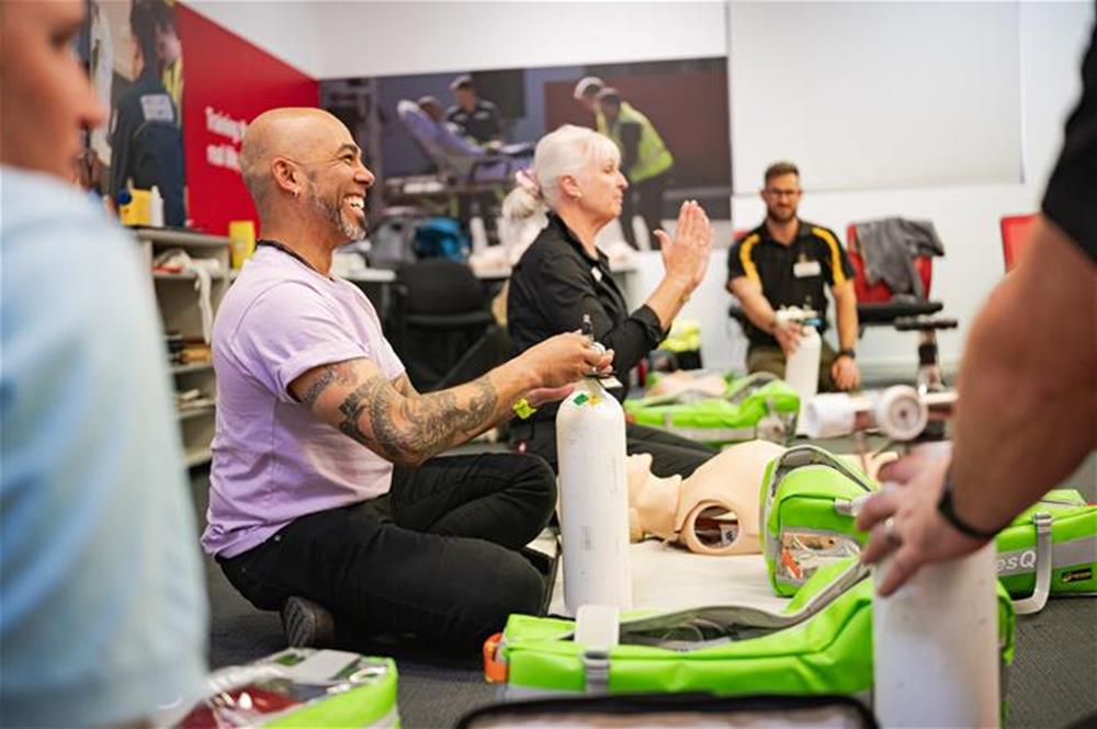 Person completing first aid training